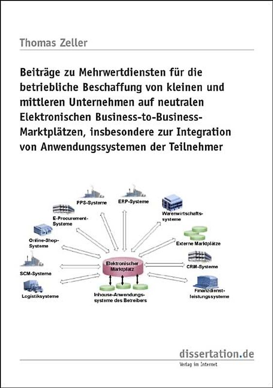 Beiträge zu Mehrwertdiensten für die betriebliche Beschaffung von kleinen und mittleren Unternehmen auf neutralen Elektronischen Business-to-Business-Marktplätzen, insbesondere zur Integration von Anwendungssystemen der Teilnehmer