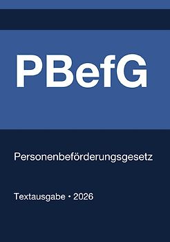 PBefG - Personenbeförderungsgesetz (Deutschland) 2026