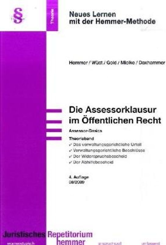 Assessor Basics - Assessorklausur im Öffentlichen Recht