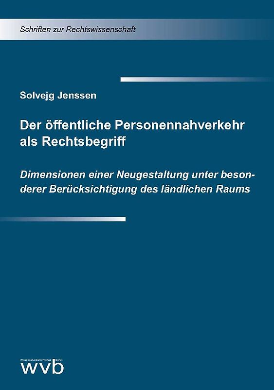 Der öffentliche Personennahverkehr als Rechtsbegriff