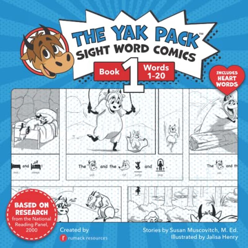 The Yak Pack: Sight Word Stories: Book 1: Comic Books to Practice Reading Dolch Sight Words (1-20): Sight Word Comics: Book 1: Comic Books to Practice ... Yak Pack – Phonics & Sight Words, Band 1)