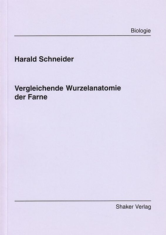 Vergleichende Wurzelanatomie der Farne