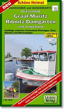 Radwander- und Wanderkarte Ostseebad Graal-Müritz, Ribnitz-Damgarten und Umgebung