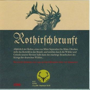 Various - Rothirschbrunft-die Welt der Jagd (Hist.Aufnahmen)