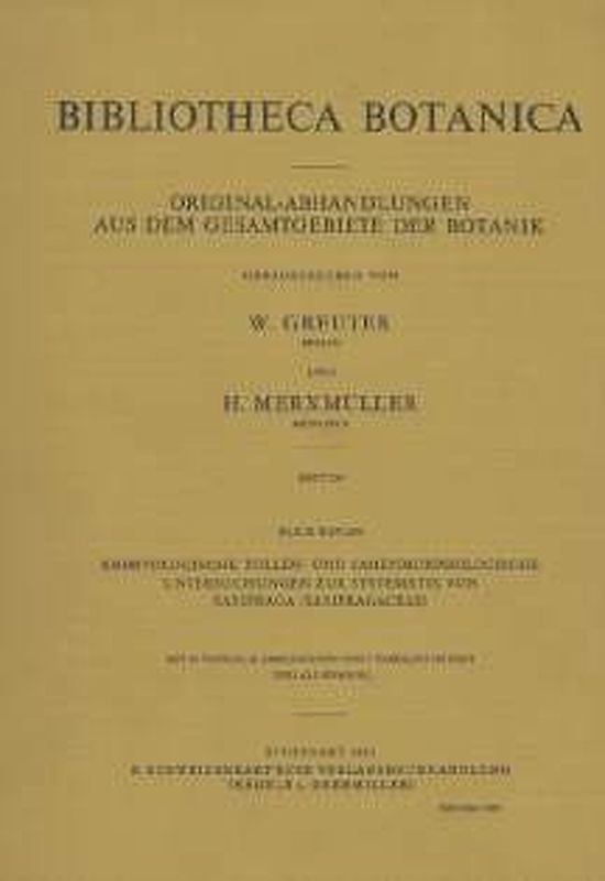 Embryologische, pollen- und samenmorphologische Untersuchungen zur Systematik von Saxifraga (Syxifragaceae)