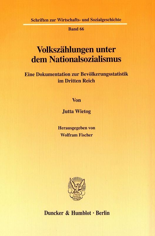 Volkszählungen unter dem Nationalsozialismus.