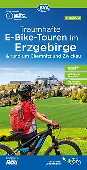 BVA ADFC Regionalkarte Traumhafte E-Bike-Touren im Erzgebirge 1:75.000