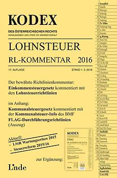 KODEX Lohnsteuer Richtlinien-Kommentar 2016
