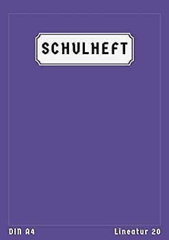 Schulheft Din A4 Lineatur 20: Blankoheft A4 Lineatur 20 Heft | 50 Blatt | Schreibheft 20 | Homeschooling und Schulanfang | Lila