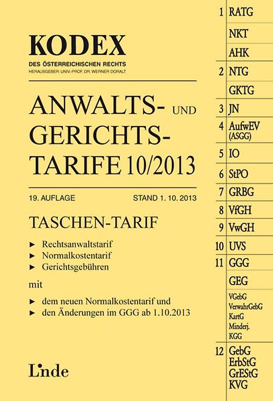KODEX Anwalts- und Gerichtstarife 10/2013