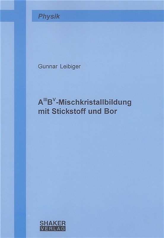 AIIIBV-Mischkristallbildung mit Stickstoff und Bor