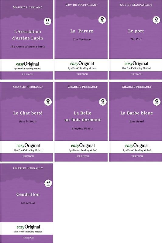 7 french books (books + audio-online)