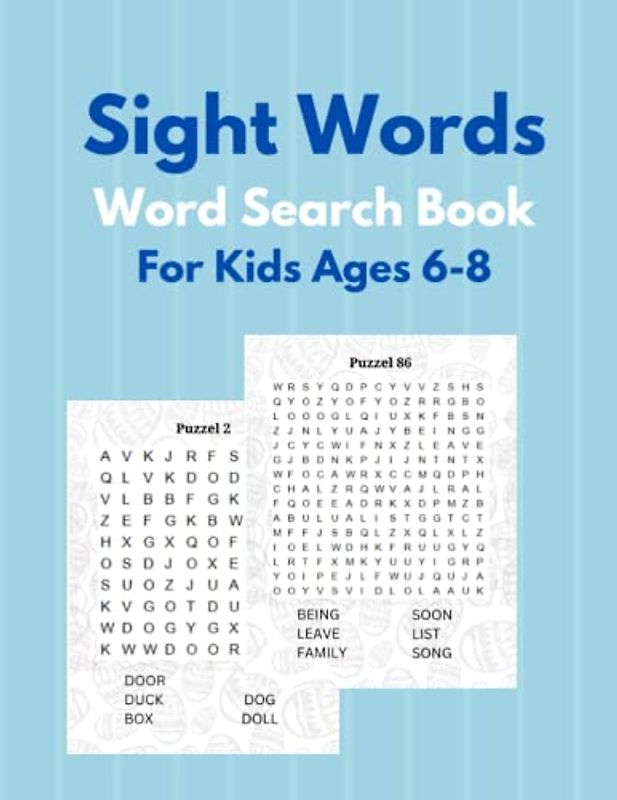 Sight Words Word Search Book for Kids Ages 6-8: Activity Book | Workbook for Preschool