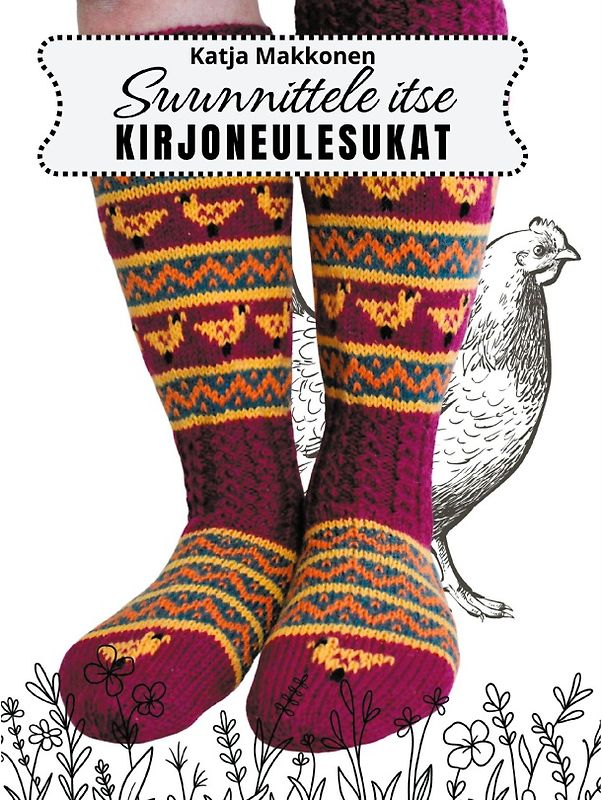 Suunnittele itse kirjoneulesukat