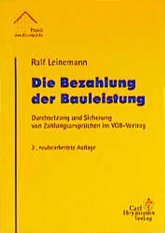 Die Bezahlung der Bauleistung