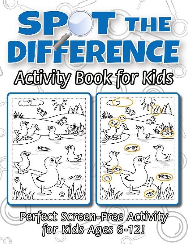 Spot the Difference Activity Book for Kids