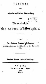 Versuch einer wissenschaftlichen Darstellung der Geschichte der neuern Philosophie