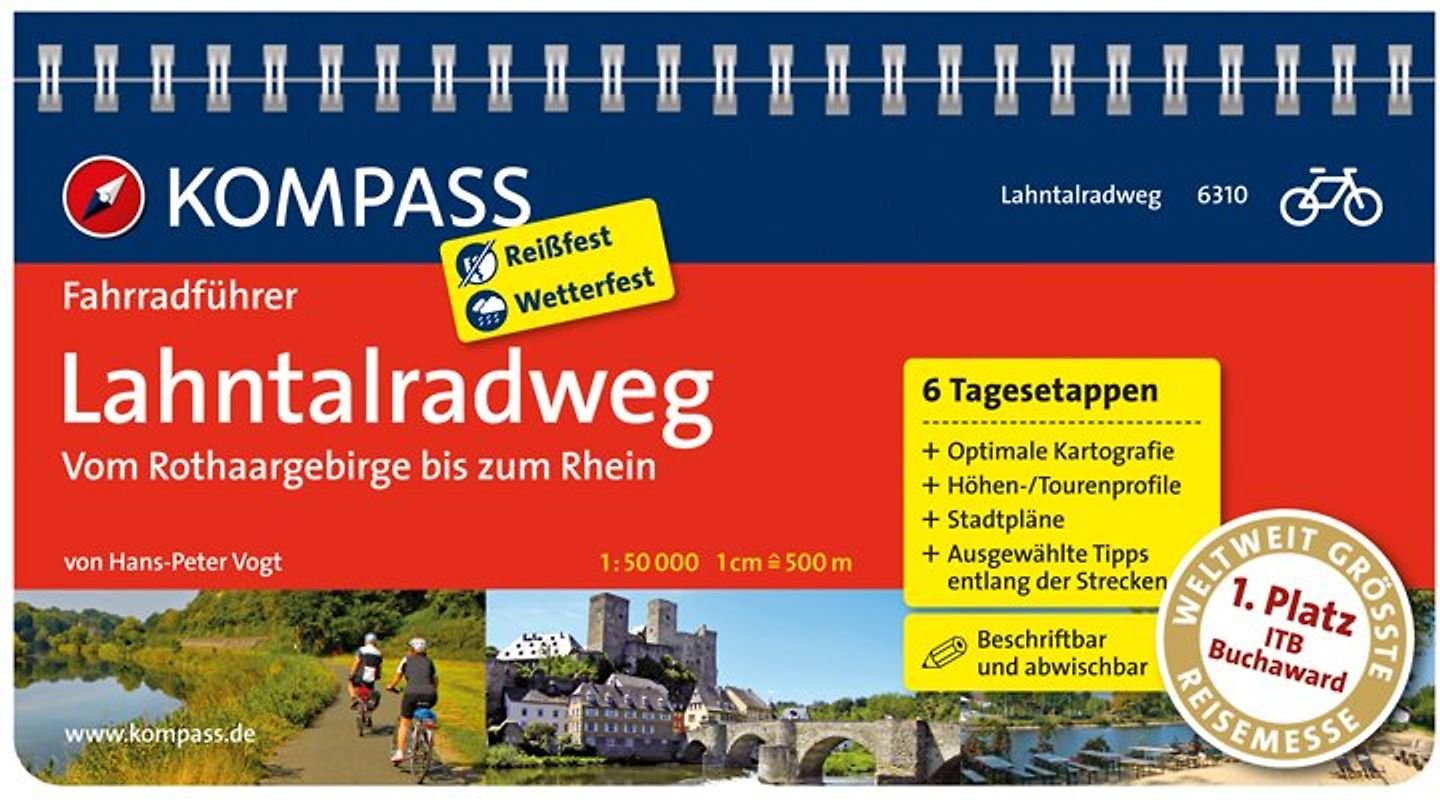 KOMPASS Fahrradführer Lahntalradweg, Vom Rothaargebirge bis zum Rhein