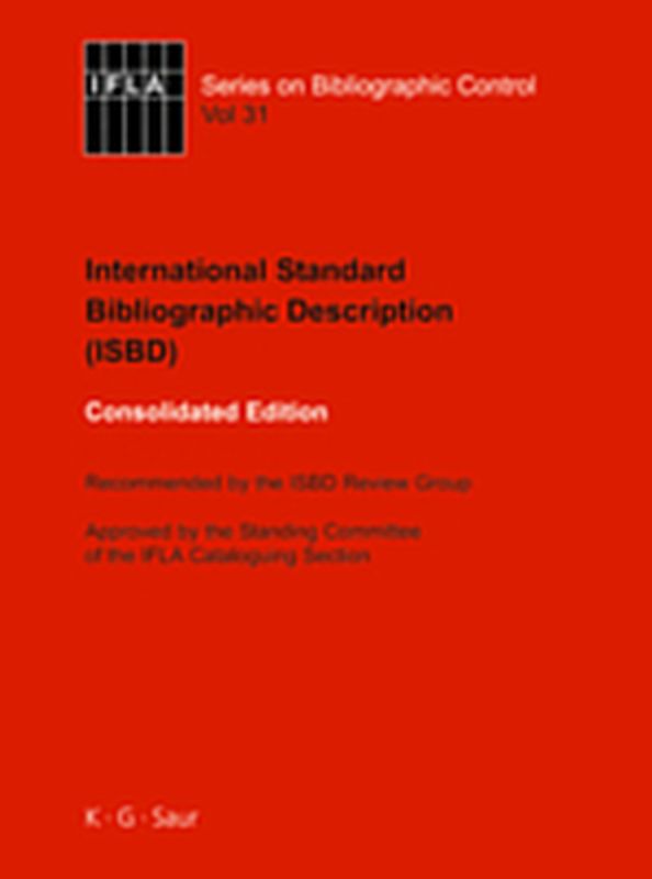 ISBD: International Standard Bibliographic Description