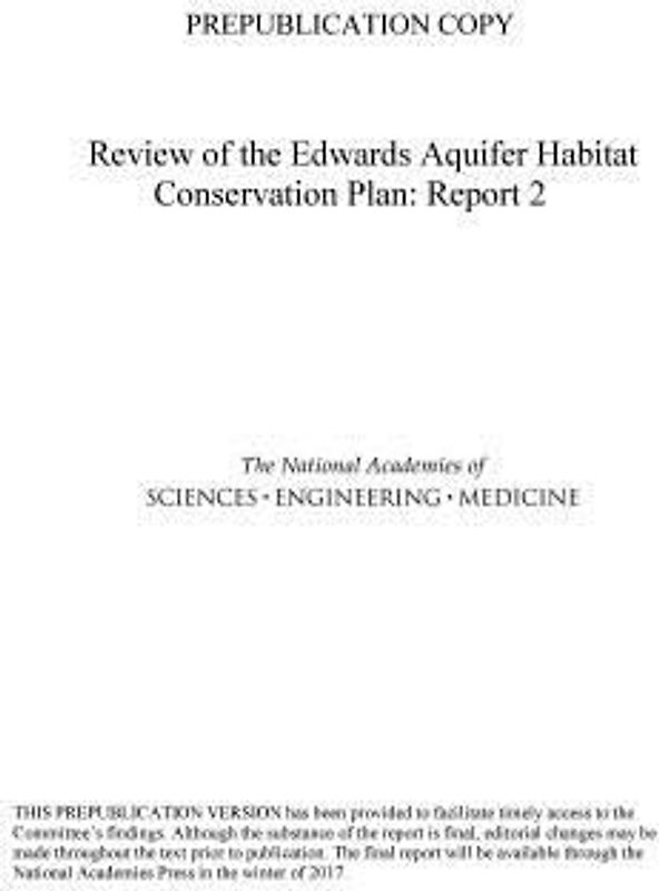 Review of the Edwards Aquifer Habitat Conservation Plan