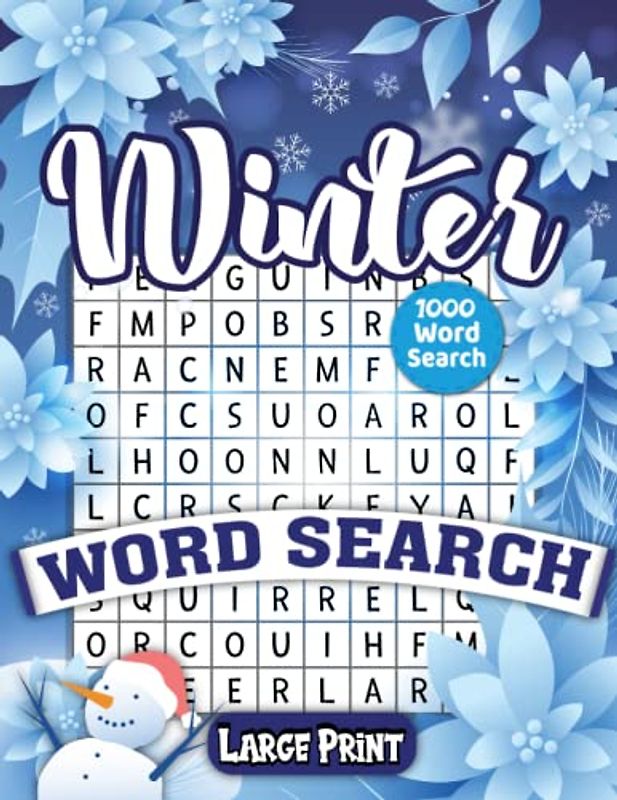 Winter Word Search ( Large Print ): 1000 Large Print Word Search Puzzle Book for Seniors | Adults & Teens | Themed Word Find Puzzles | Activity Book