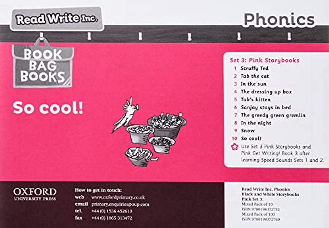 Read Write Inc - Phonics Set 3 Pink Story Books - Black and White Pack of 10 (NC READ WRITE INC - PHONICS)