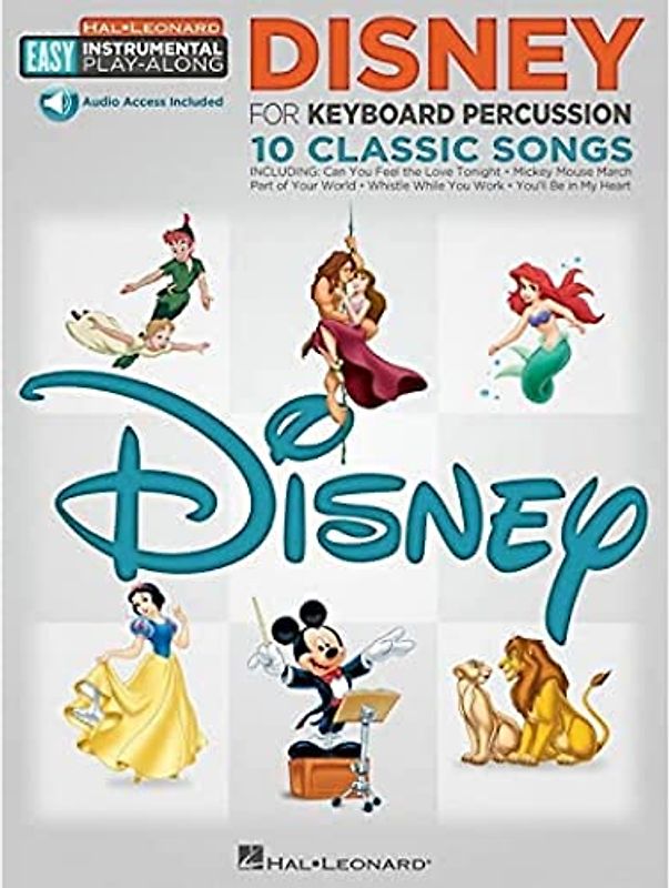 Easy Instrumental Play-Along: Disney For Keyboard Percussion (Hal Leonard Easy Instrumental Play-Along): Keyboard Percussion Easy Instrumental Play-Along Book with Online Audio Tracks