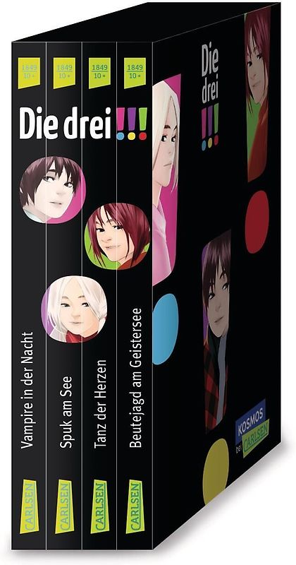 Die drei !!!: 4 Bände im Schuber (Spuk am See, Vampire in der Nacht, Tanz der Herzen, Beutejagd am Geistersee)