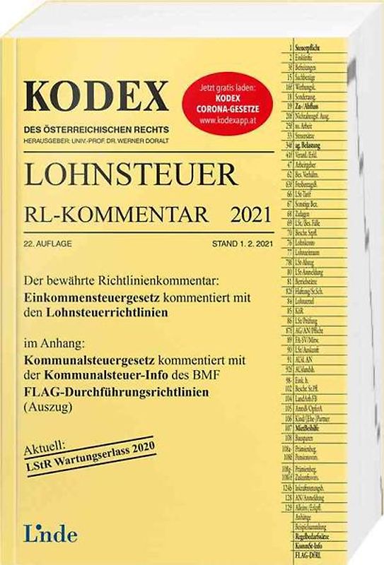 KODEX Lohnsteuer Richtlinien-Kommentar 2021