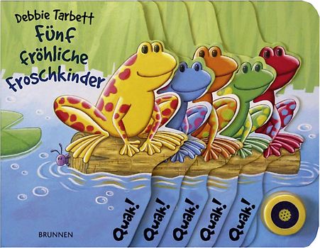 Fünf fröhliche Froschkinder