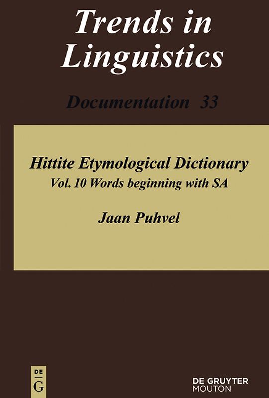 Jaan Puhvel: Hittite Etymological Dictionary / Words beginning with SA