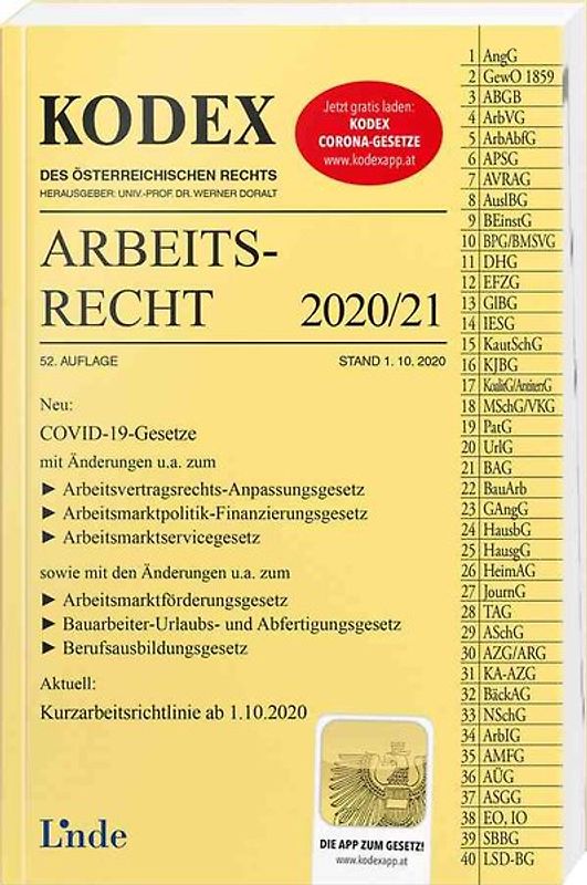 KODEX Arbeitsrecht 2020/21
