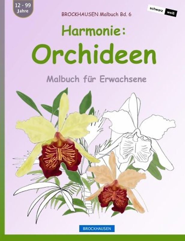 BROCKHAUSEN Malbuch Bd. 6 - Harmonie: Orchideen: Malbuch für Erwachsene