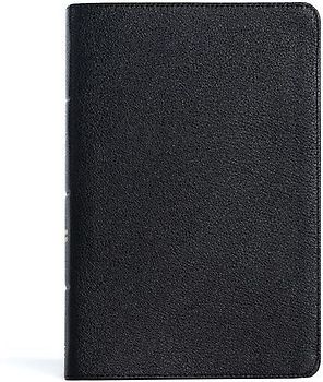 CSB Giant Print Reference Bible, Black Genuine Leather
