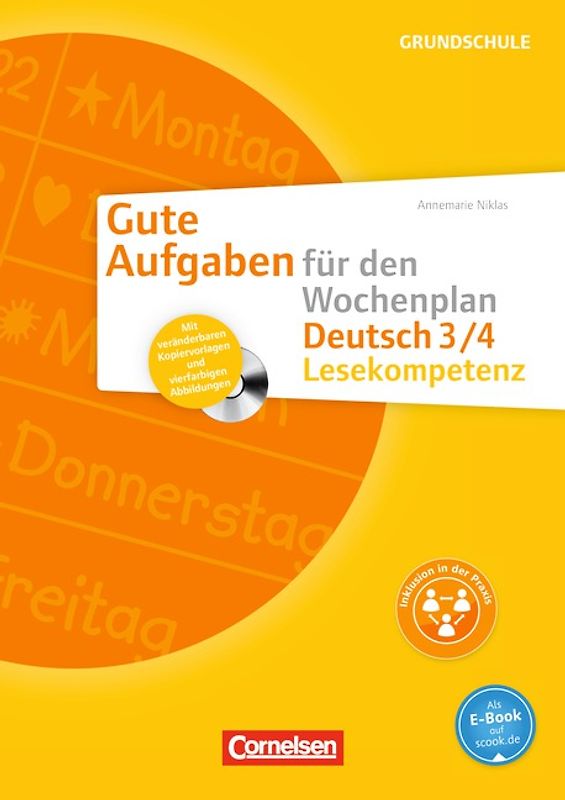 Gute Aufgaben für den Wochenplan - Deutsch / Lesekompetenz 3/4. Kopiervorlagen mit CD-ROM