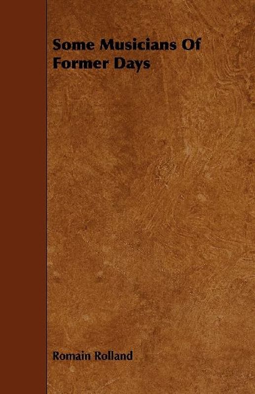 Some Musicians of Former Days