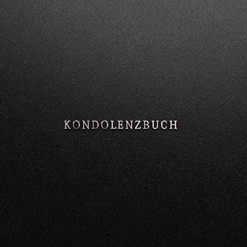 Kondolenzbuch: Gästebuch für Trauergäste mit 110 Seiten - Lederoptik schwarz