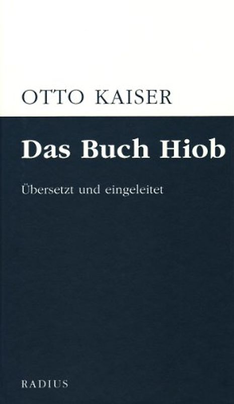 Das Buch Hiob. Übersetzt und eingeleitet