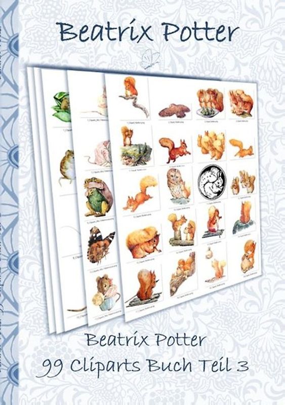 Beatrix Potter 99 Cliparts Buch Teil 3 ( Peter Hase )