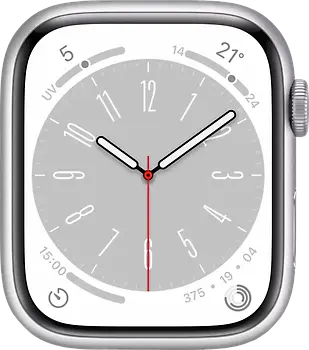 Apple Watch Series 8 45 mm Boîtier aluminium argent [Wi-Fi + Cellulaire]