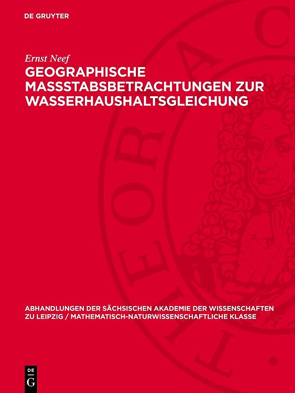 Geographische Massstabsbetrachtungen zur Wasserhaushaltsgleichung