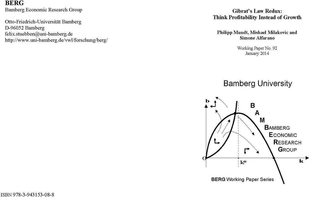 Gibrat’s Law Redux: Think Profitability Instead of Growth