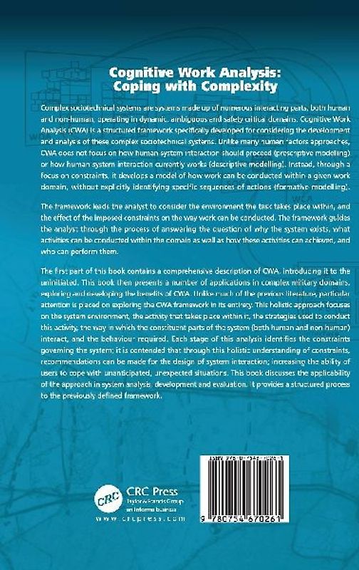 Cognitive Work Analysis