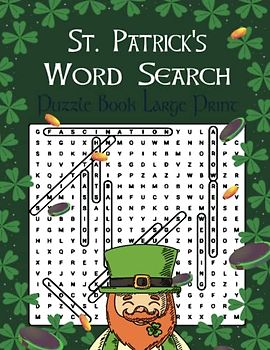 St. Patrick's Day Word Search Puzzle Book Large Print: Word Find Puzzle Book for Seniors, Adults & Teens With Solutions, Funny Brain Games, (word search for adults)