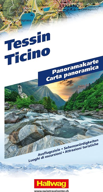 Hallwag Panoramakarte Tessin