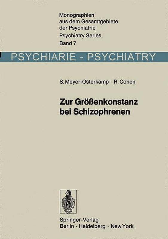 Zur Größenkonstanz bei Schizophrenen