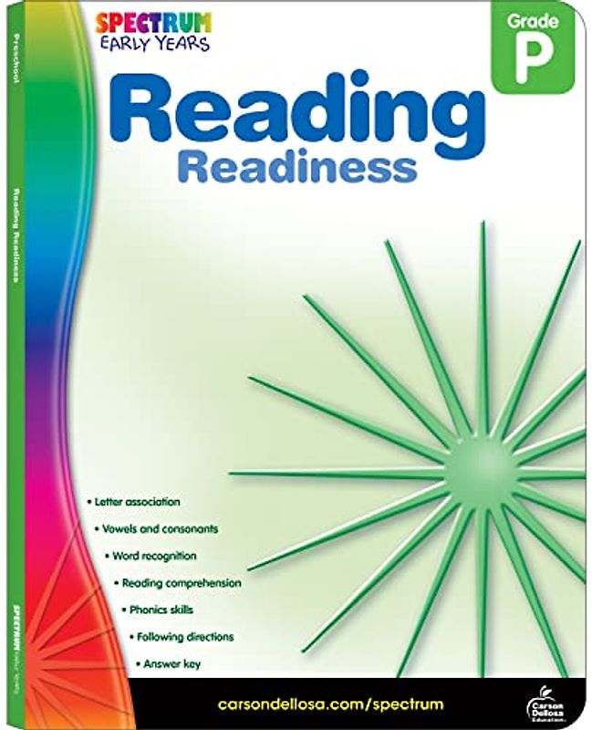 Spectrum Reading Readiness Preschool Workbooks, Phonics, Alphabet Letters & Sounds, Sight Words, and Guided Reading Preschool Learning Activities, Classroom or Homeschool Curriculum (Early Years)