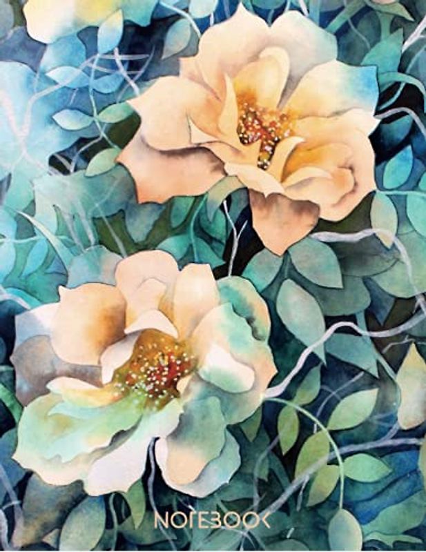 Floral Notebook Flowers PAPERBACK - Size (8.5 x 11 inches) 120 Pages: Lined Paper: Journal for writing notes, feelings, notes, self care routine, ... spirituality (Floral Notebooks Lined, Band 1)