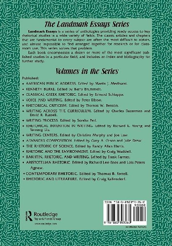 Landmark Essays on Rhetoric and Literature