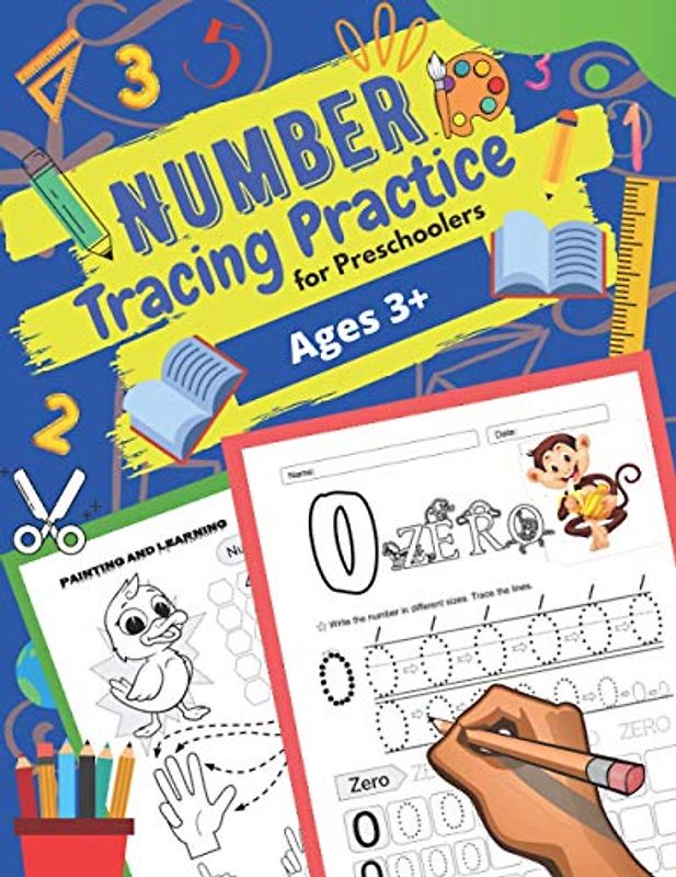 Number Tracing book for Preschoolers: Preschool Numbers Tracing Math Practice Workbook Math Activity Book for k, Kindergarten and Kids Ages 3+ | Number Tracing Book